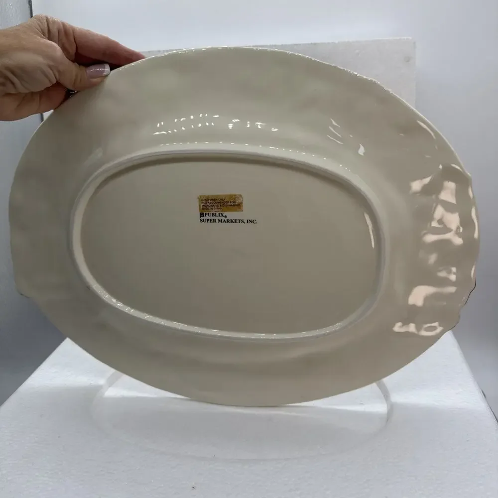 Publix Thanksgiving The Pilgrim Pair Serving Platter 17